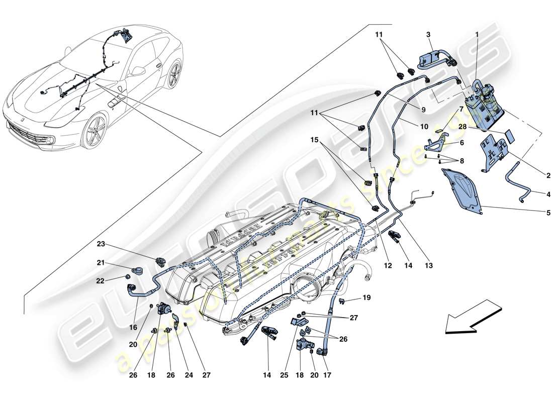 ferrari gtc4 lusso (usa) evaporative emissions control system part diagram