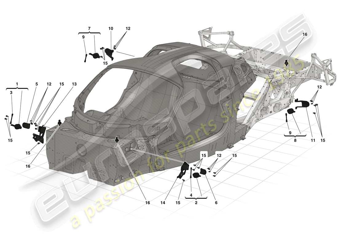 ferrari laferrari (europe) electronic management (suspension) parts diagram