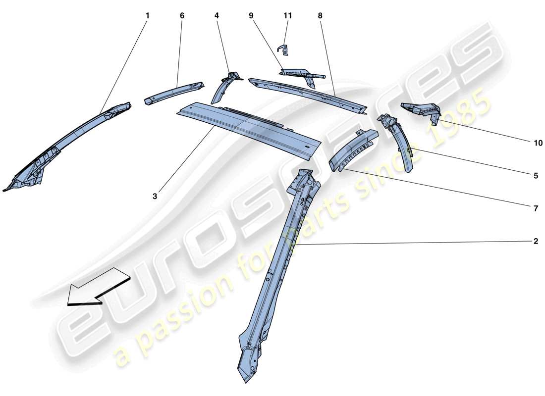 ferrari f12 berlinetta (usa) greenhouse part diagram