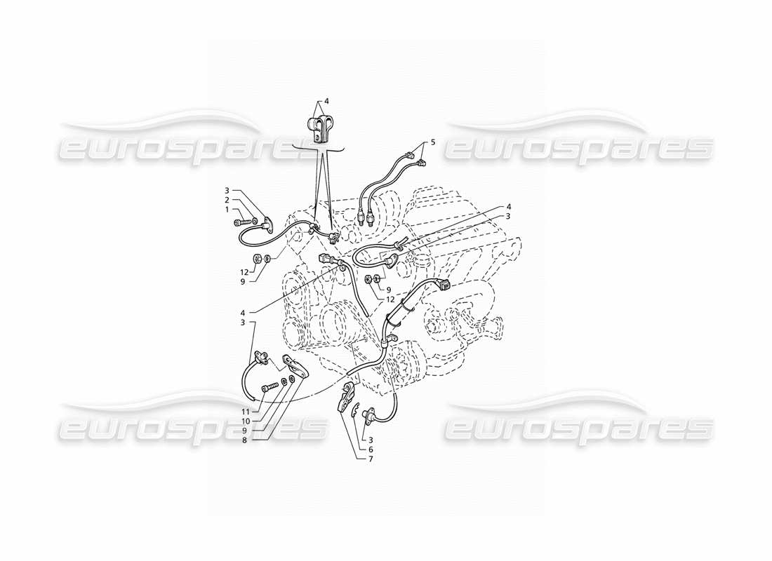 maserati qtp v6 (1996) ignition system timing: sensors parts diagram