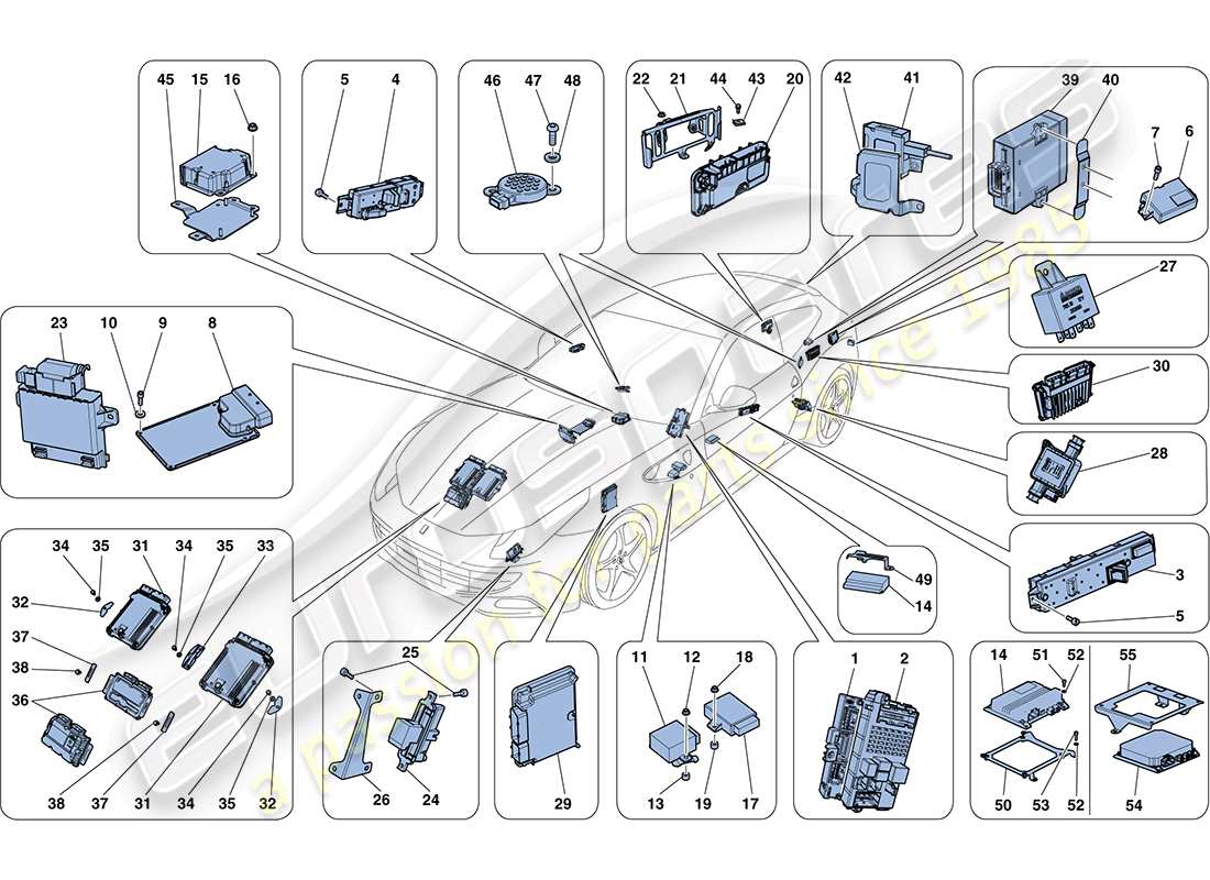 a part diagram from the ferrari ff (usa) parts catalogue
