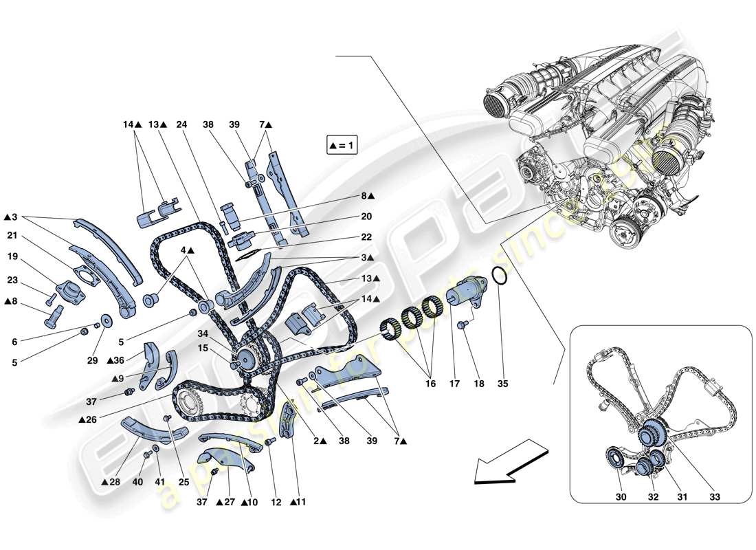 a part diagram from the Ferrari F12 TDF (Europe) parts catalogue
