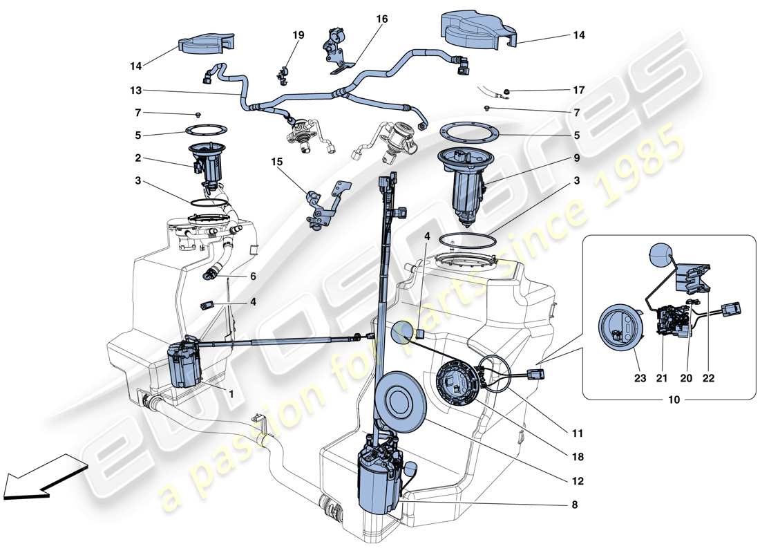 a part diagram from the Ferrari 458 Speciale (Europe) parts catalogue