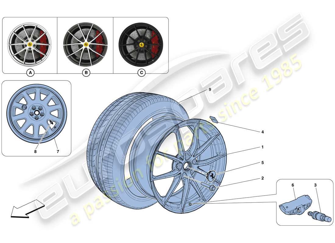 a part diagram from the Ferrari F12 TDF (RHD) parts catalogue