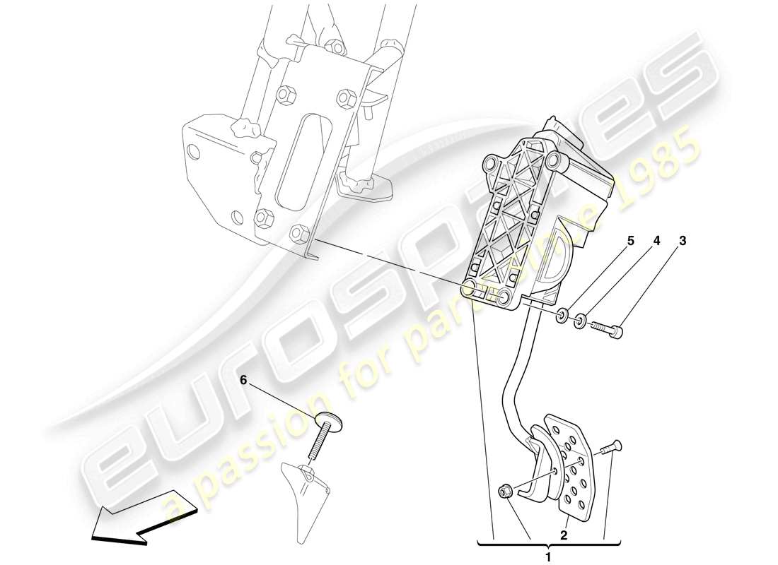 a part diagram from the ferrari 599 sa aperta (europe) parts catalogue