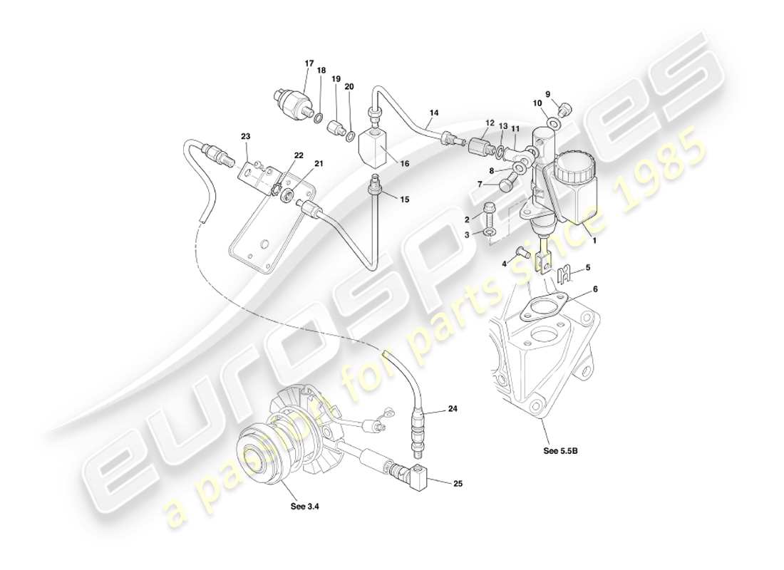 a part diagram from the aston martin db7 vantage (2000) parts catalogue