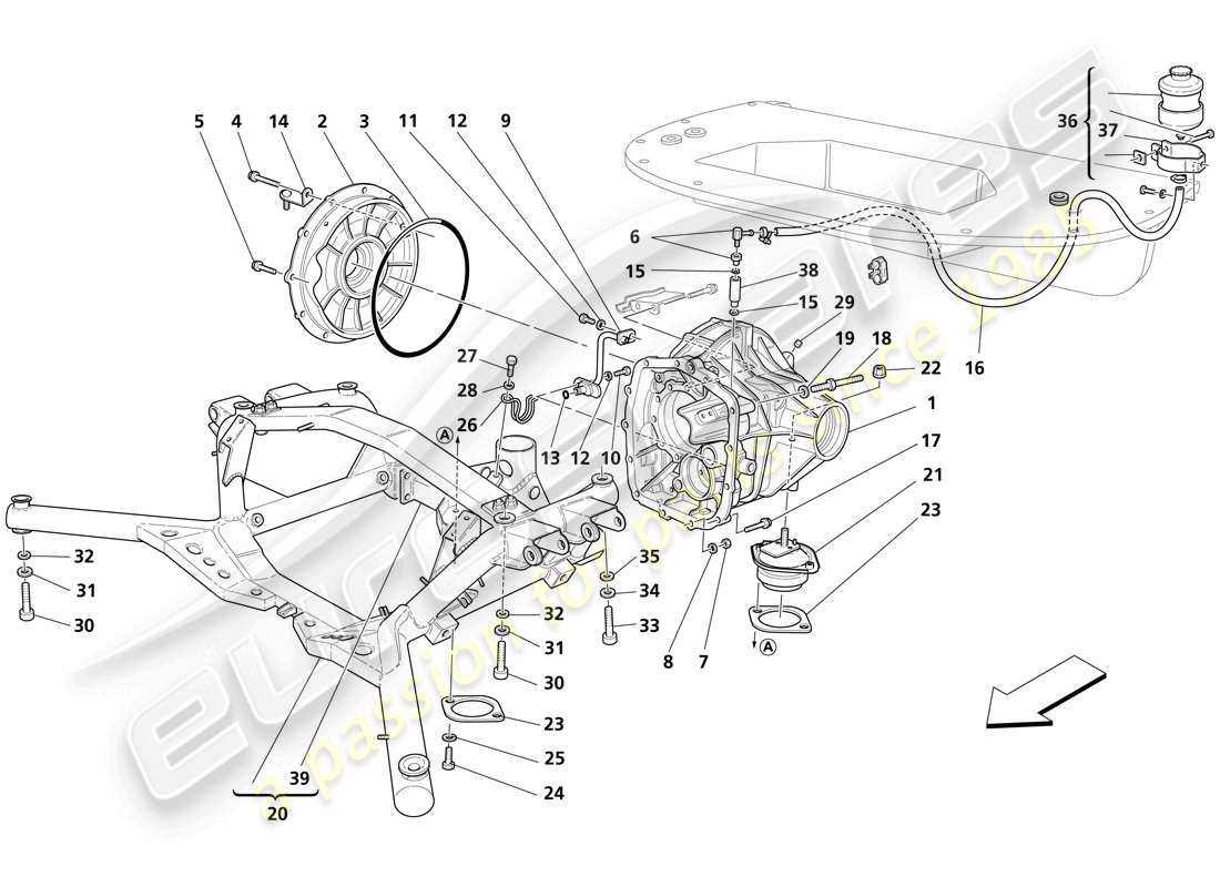 a part diagram from the Maserati Trofeo parts catalogue