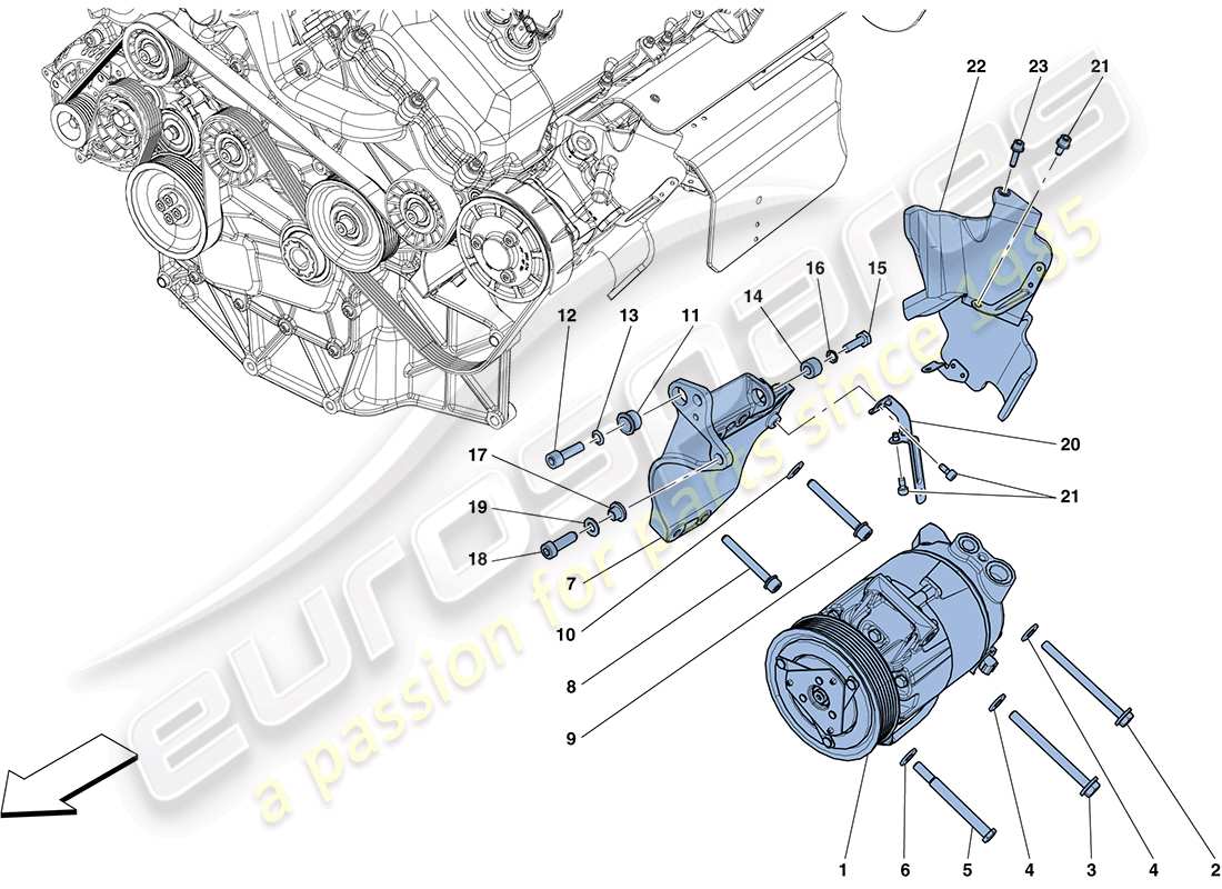 a part diagram from the ferrari ff (rhd) parts catalogue