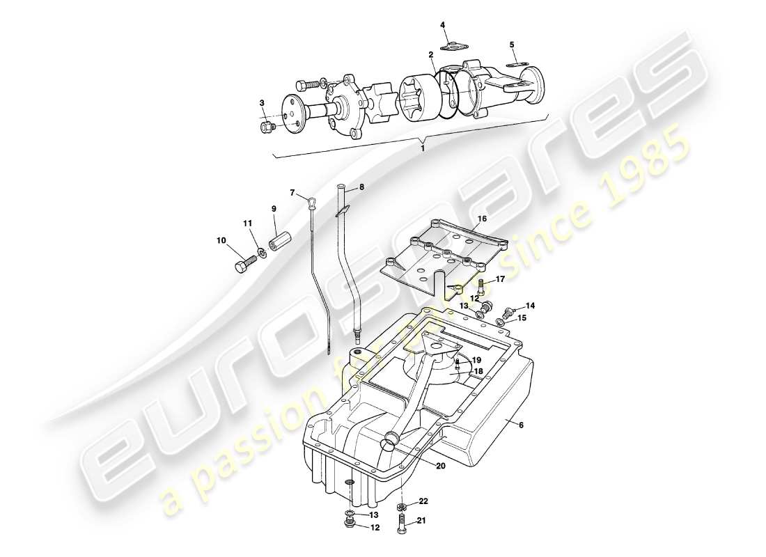a part diagram from the aston martin v8 coupe (2000) parts catalogue