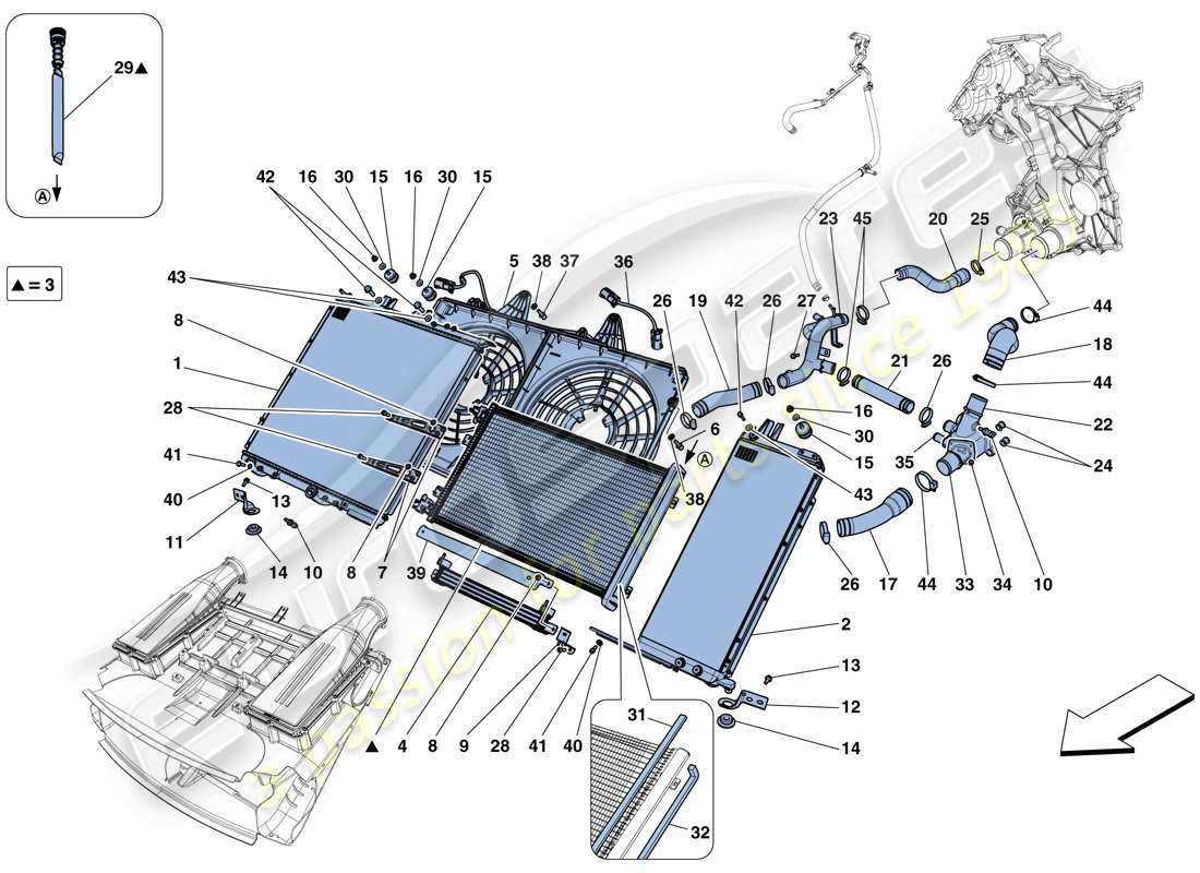 a part diagram from the ferrari f12 berlinetta (usa) parts catalogue