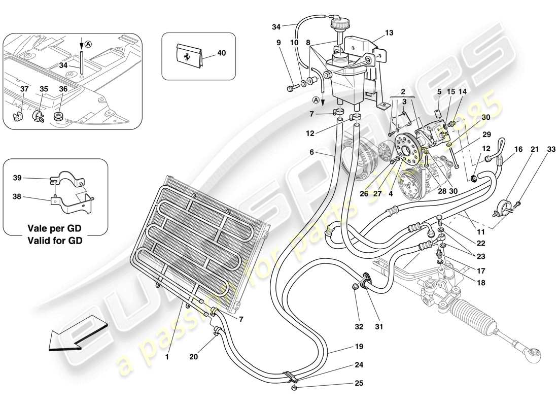 a part diagram from the Ferrari 599 GTO (EUROPE) parts catalogue