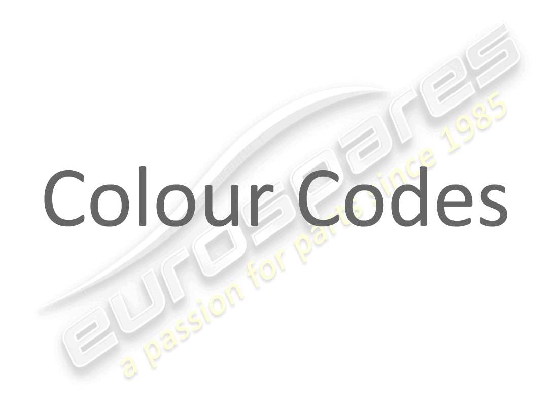 ferrari 488 gtb (europe) colour codes parts diagram
