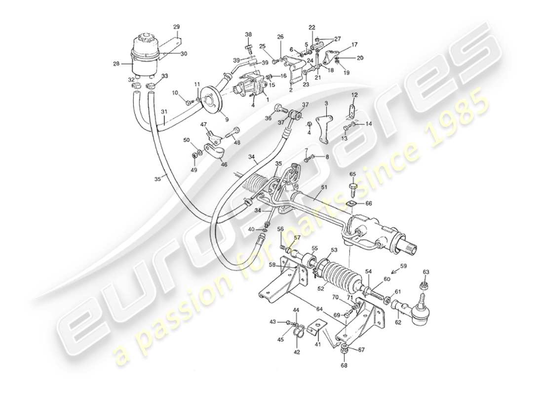 aston martin v8 virage (1999) power steering part diagram