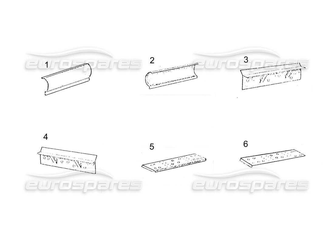 ferrari 250 gt (coachwork) chassis parts (continued) part diagram
