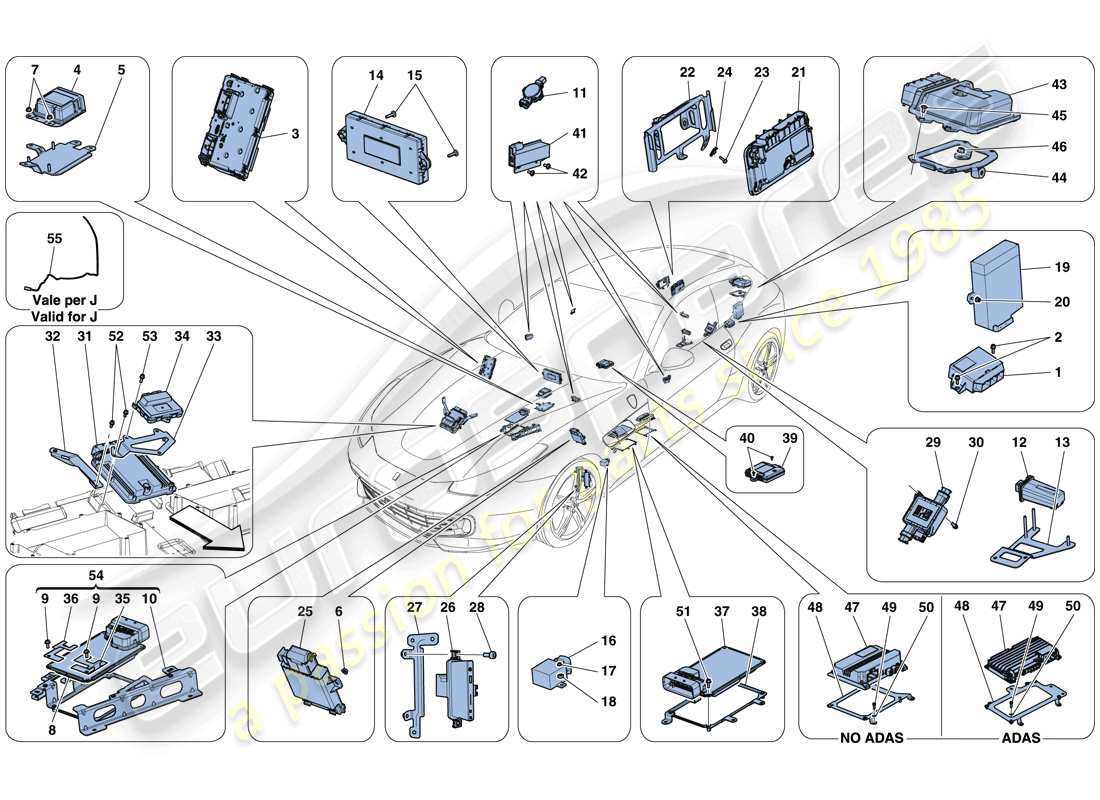 ferrari gtc4 lusso t (usa) vehicle ecus parts diagram