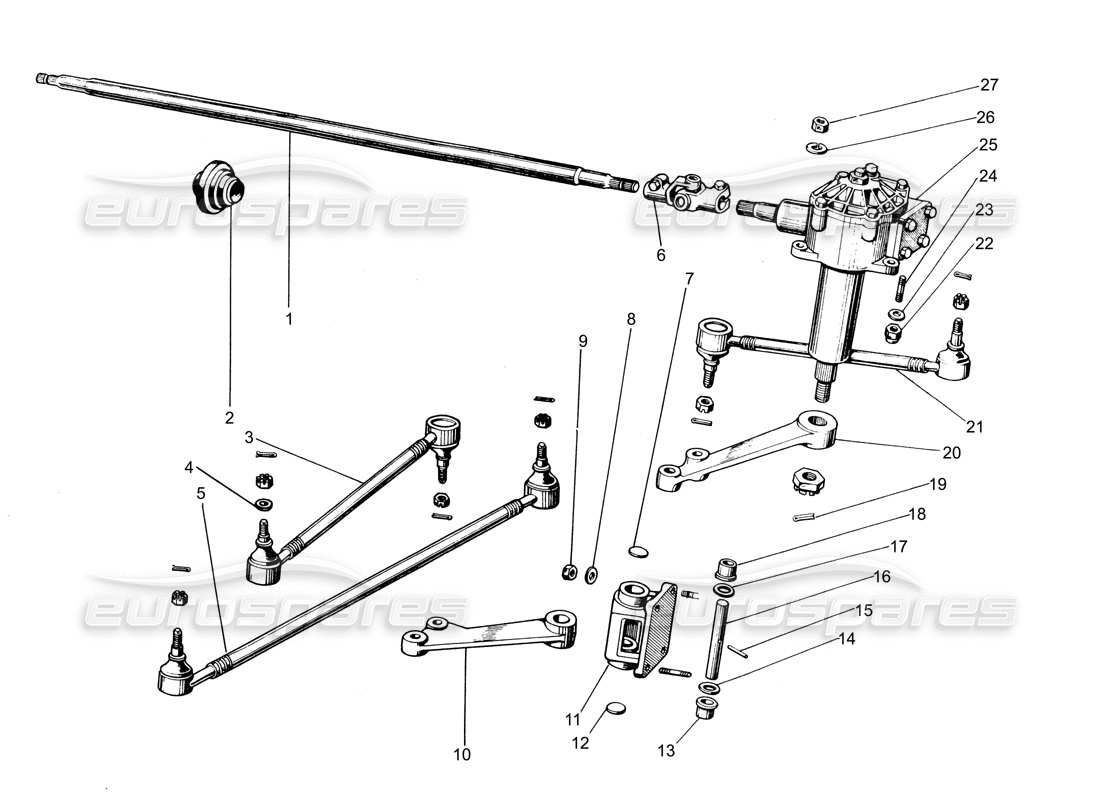 lamborghini espada steering box part diagram