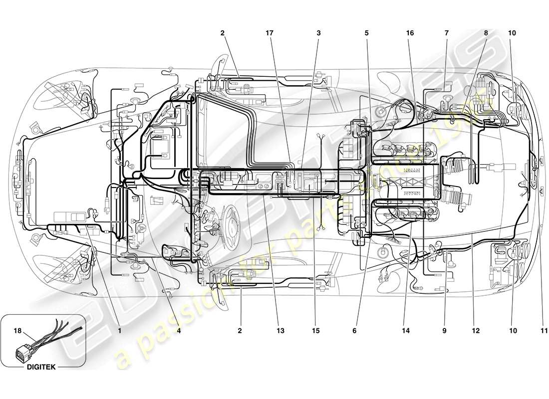 ferrari f430 coupe (europe) electrical system part diagram