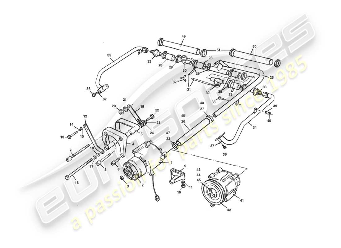 aston martin v8 virage (2000) secondary air injection system part diagram
