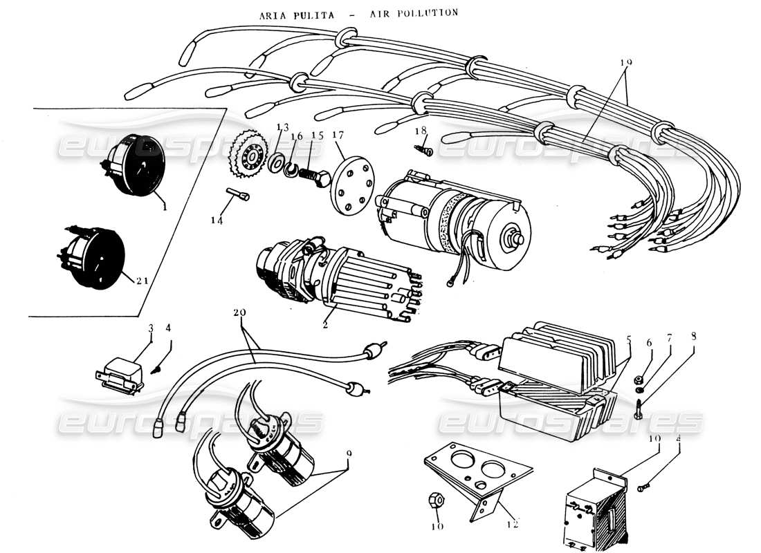 lamborghini espada air pollution pumps (usa) parts diagram
