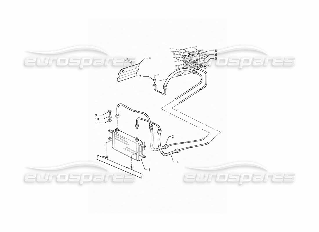maserati ghibli 2.8 (abs) automatic transmission (4hp) oil radiator parts diagram