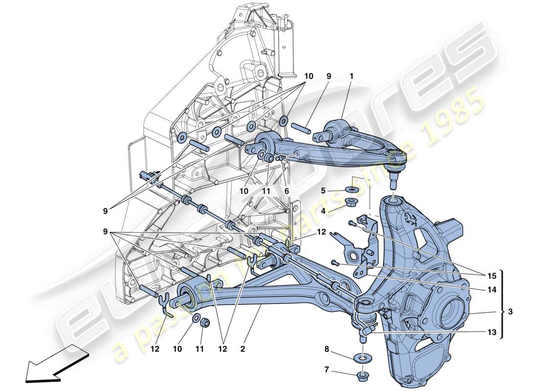 ferrari 458 speciale (usa) front suspension - arms part diagram