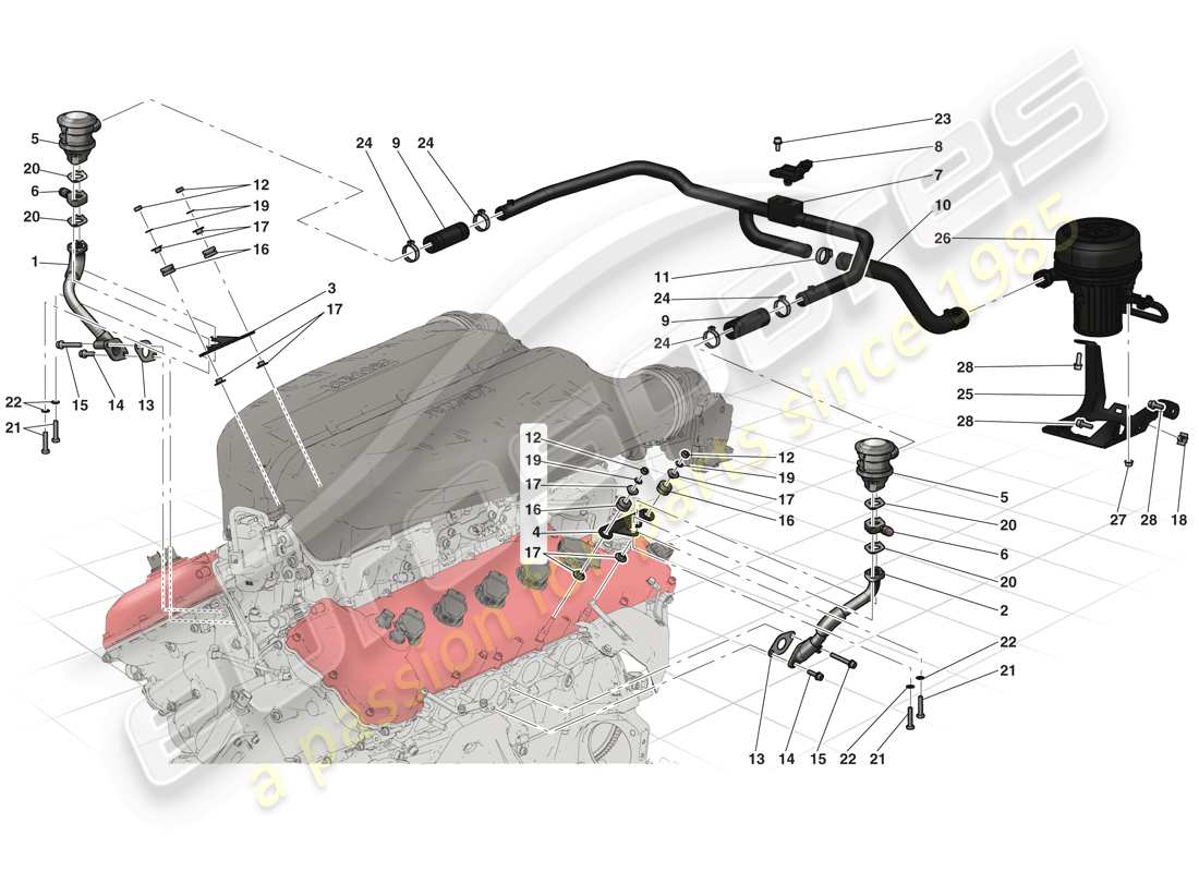 ferrari laferrari (usa) secondary air system parts diagram