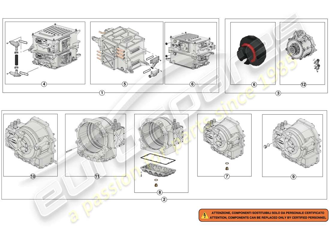 ferrari laferrari (usa) inverter-me1-me2 repair kit part diagram