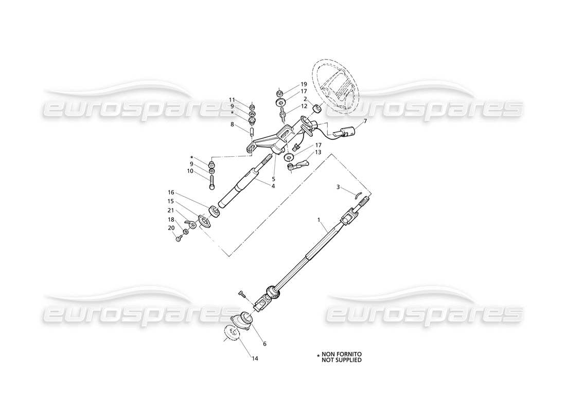 maserati qtp v6 evoluzione steering column parts diagram