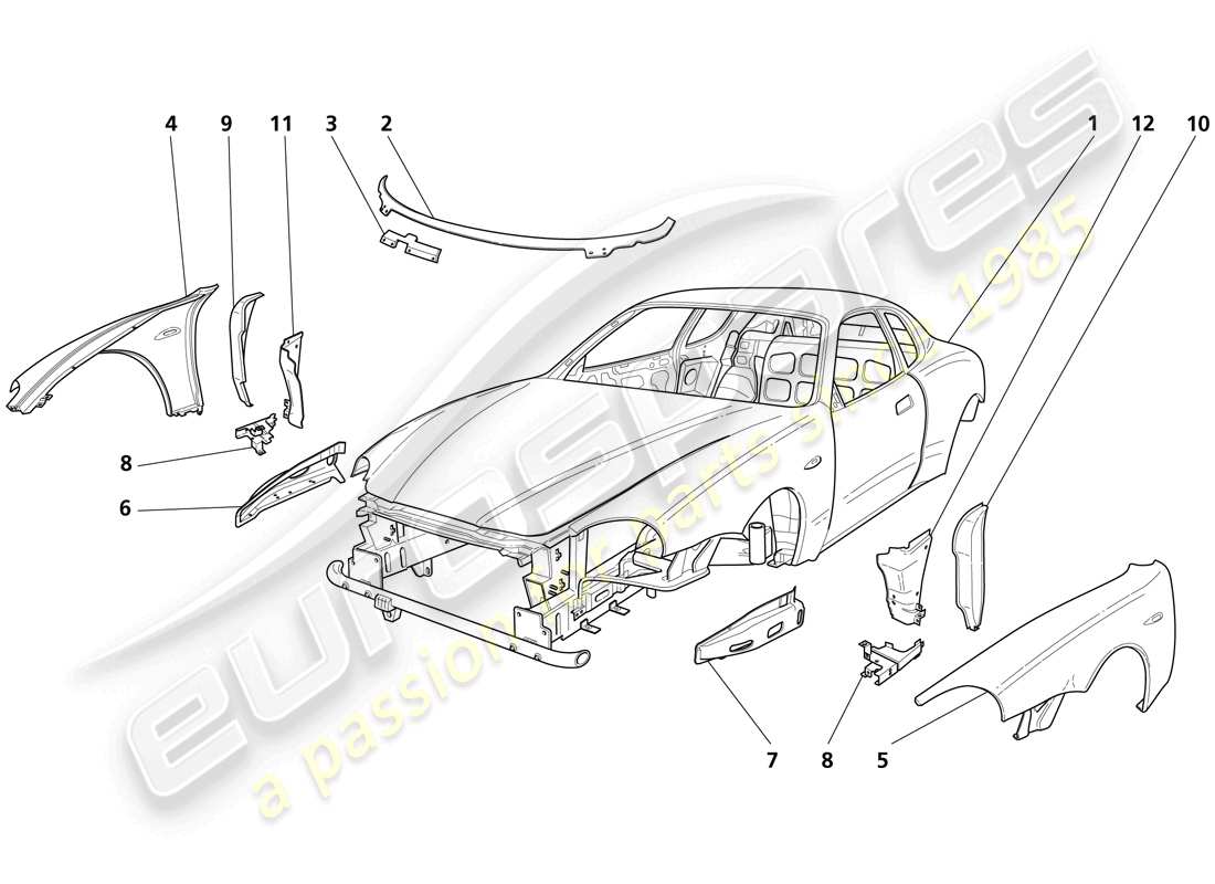 maserati trofeo lifting system parts diagram