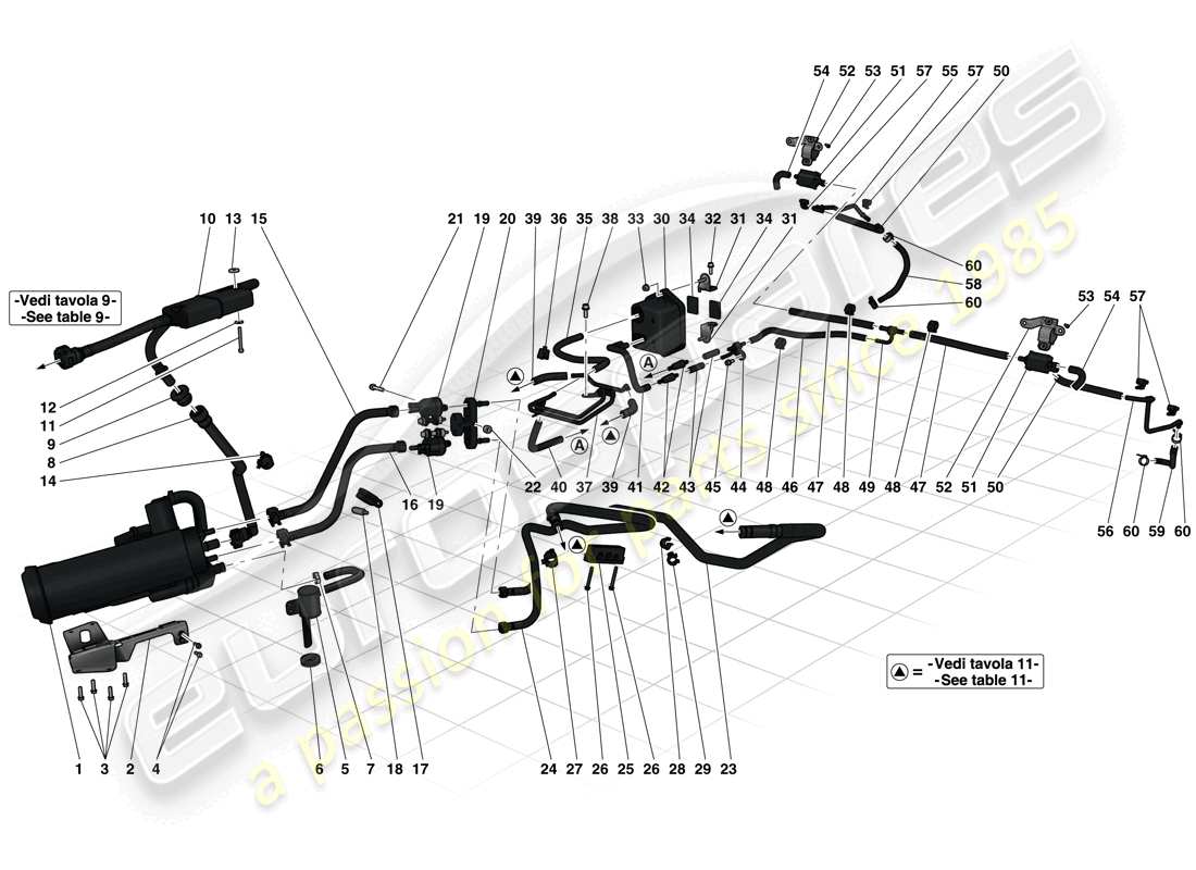 ferrari laferrari (usa) evaporative emissions control system parts diagram
