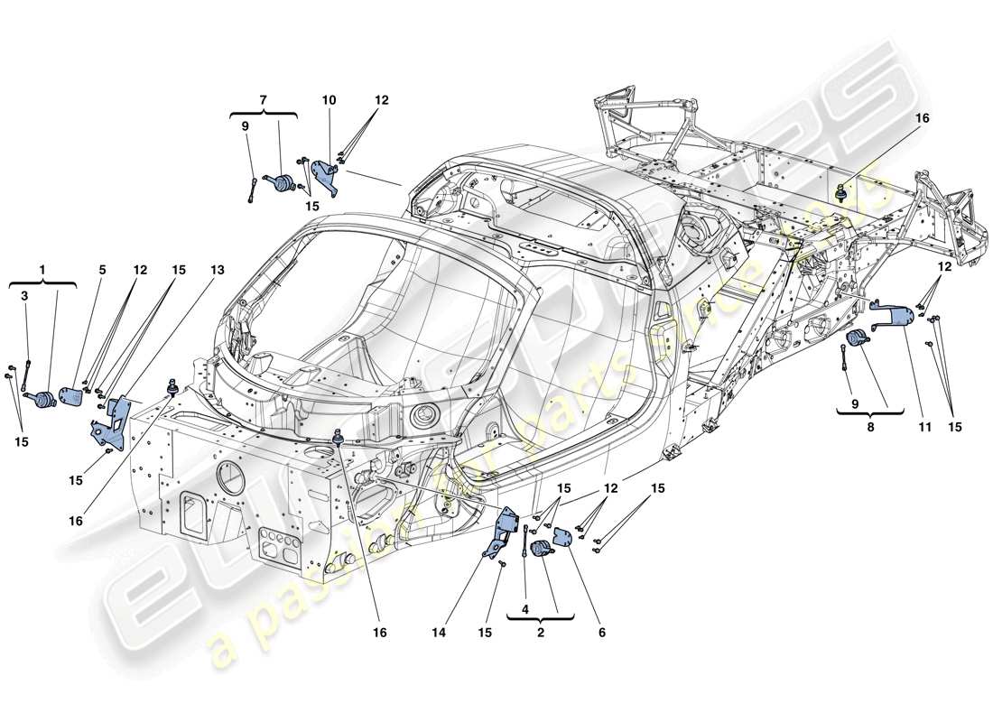 ferrari laferrari aperta (europe) electronic management (suspension) parts diagram