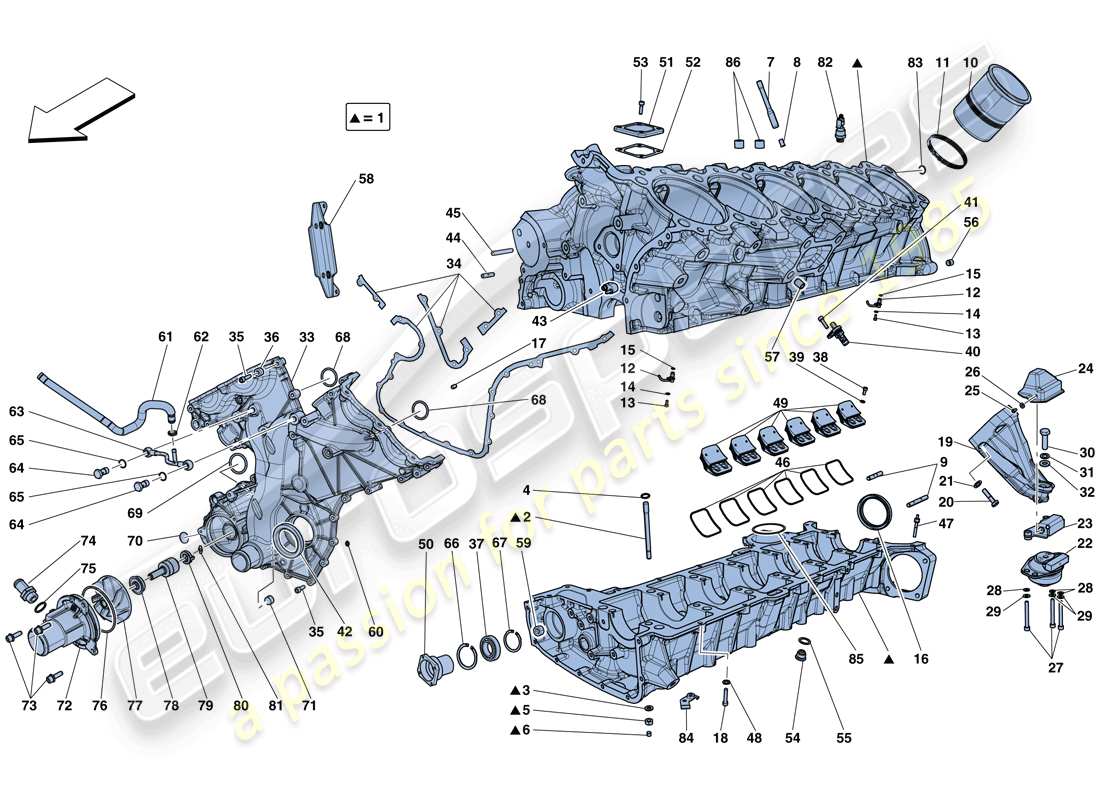 ferrari f12 berlinetta (europe) crankcase part diagram