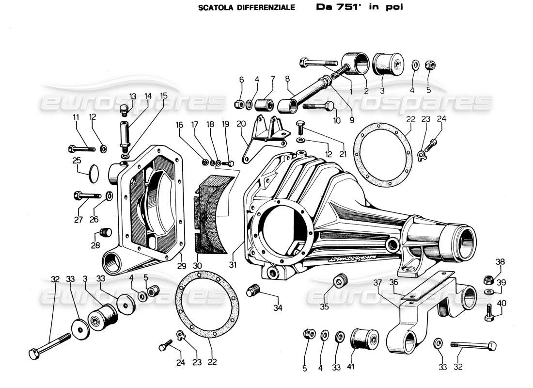 lamborghini espada differential box (751 to poi) part diagram