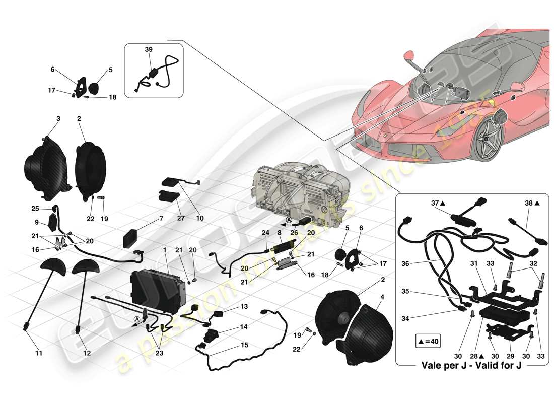 ferrari laferrari (usa) audio - infotainment system part diagram