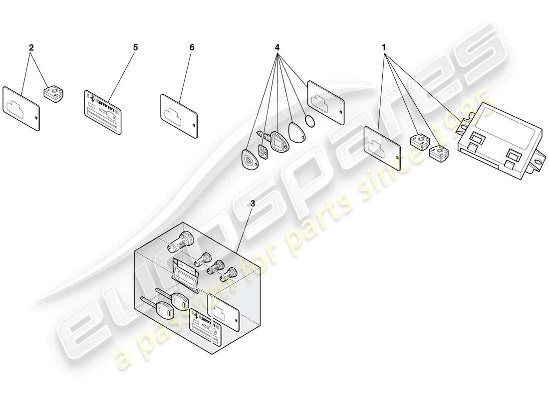 ferrari f430 scuderia spider 16m (rhd) immobiliser kit parts diagram