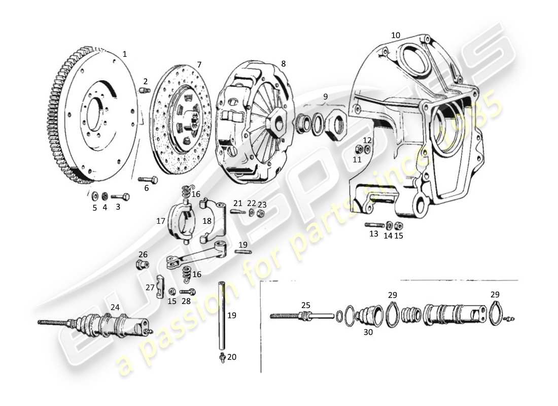 maserati kyalami clutch parts diagram