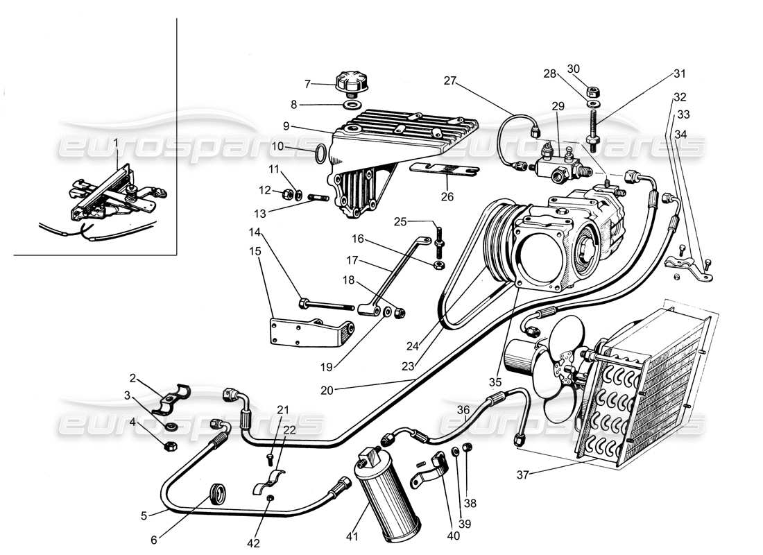 lamborghini espada air-con (da 176 a 750) part diagram