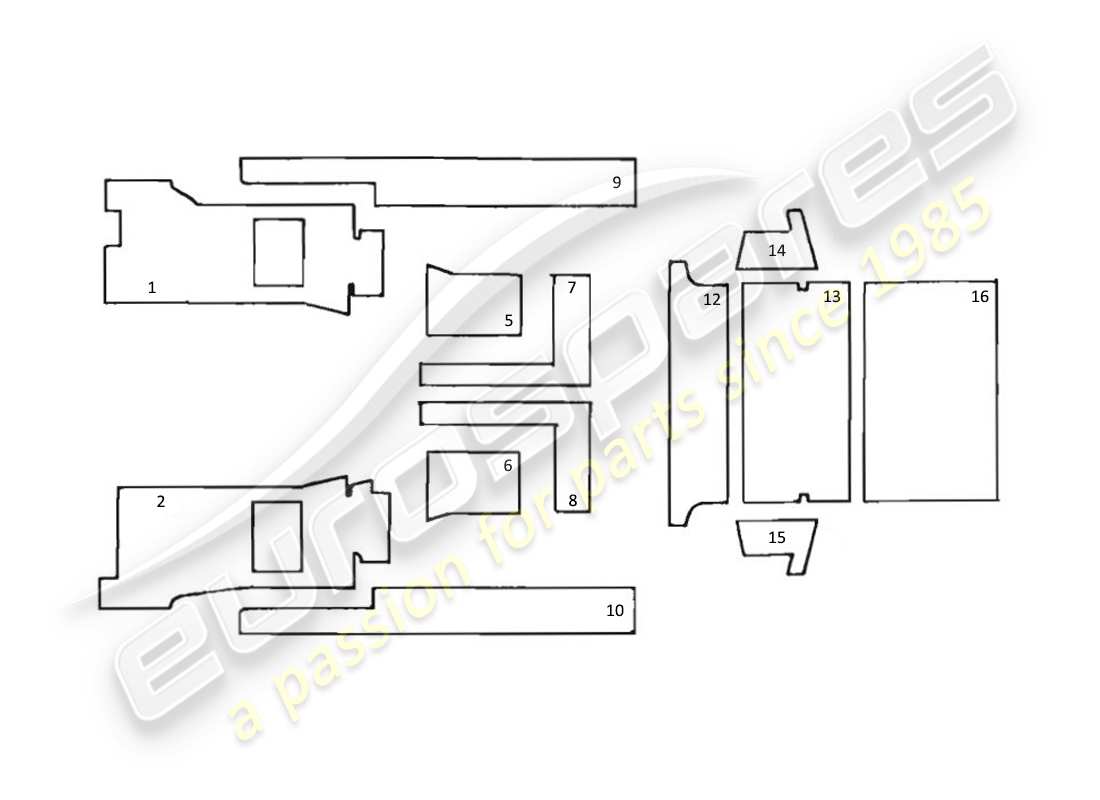 maserati kyalami carpets parts diagram