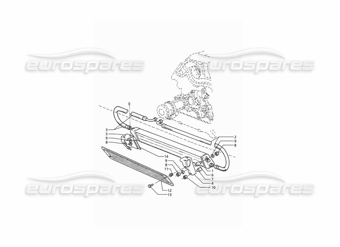 maserati ghibli 2.8 (abs) engine oil cooling parts diagram