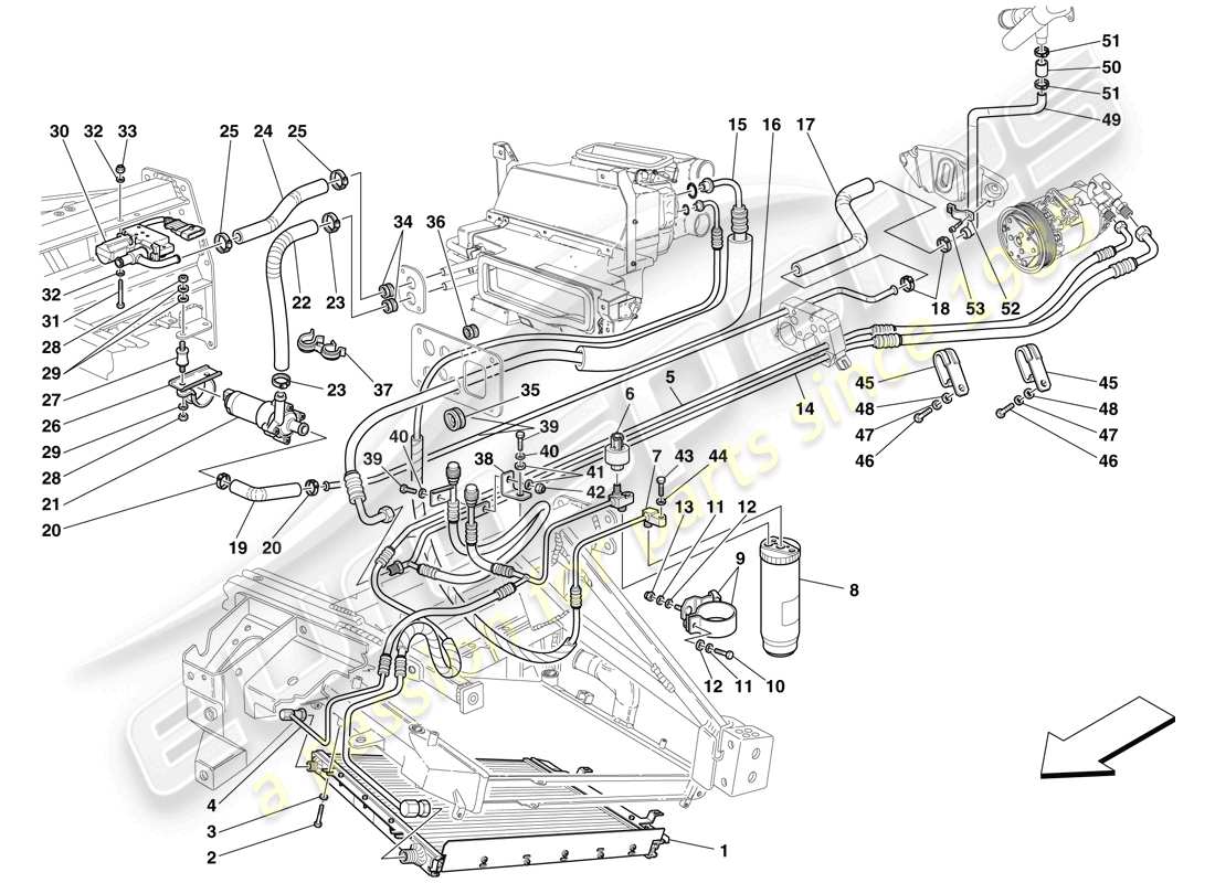 maserati mc12 air conditioning system parts diagram
