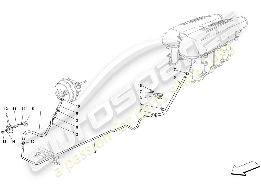 ferrari f430 scuderia (usa) power steering system part diagram