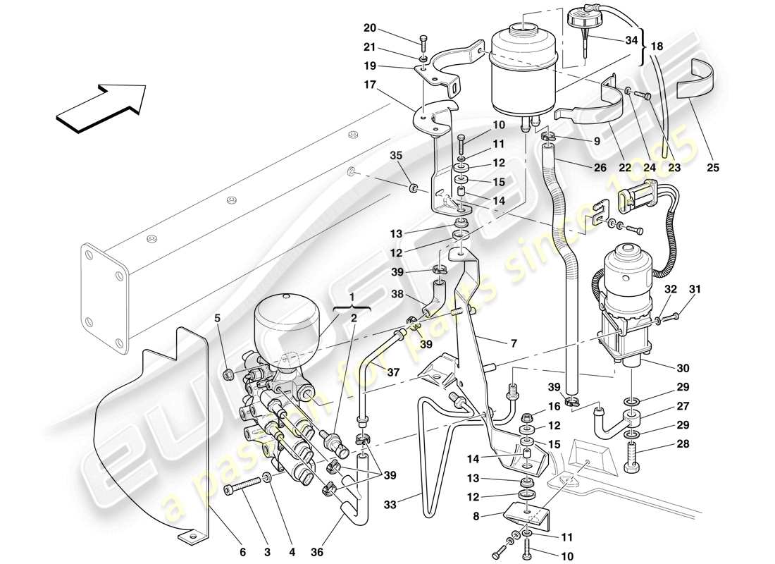 maserati mc12 power unit and tank parts diagram