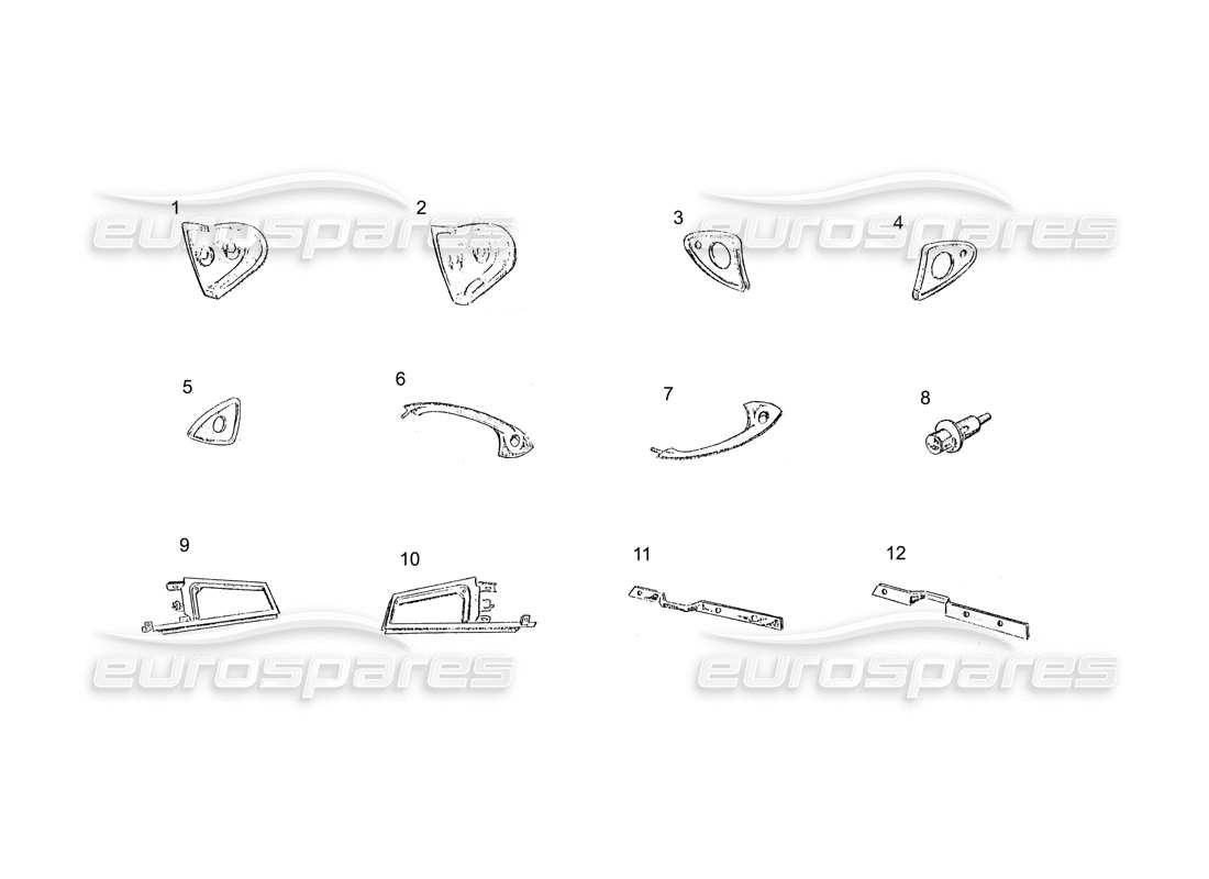 ferrari 250 gt (coachwork) door (continued) part diagram