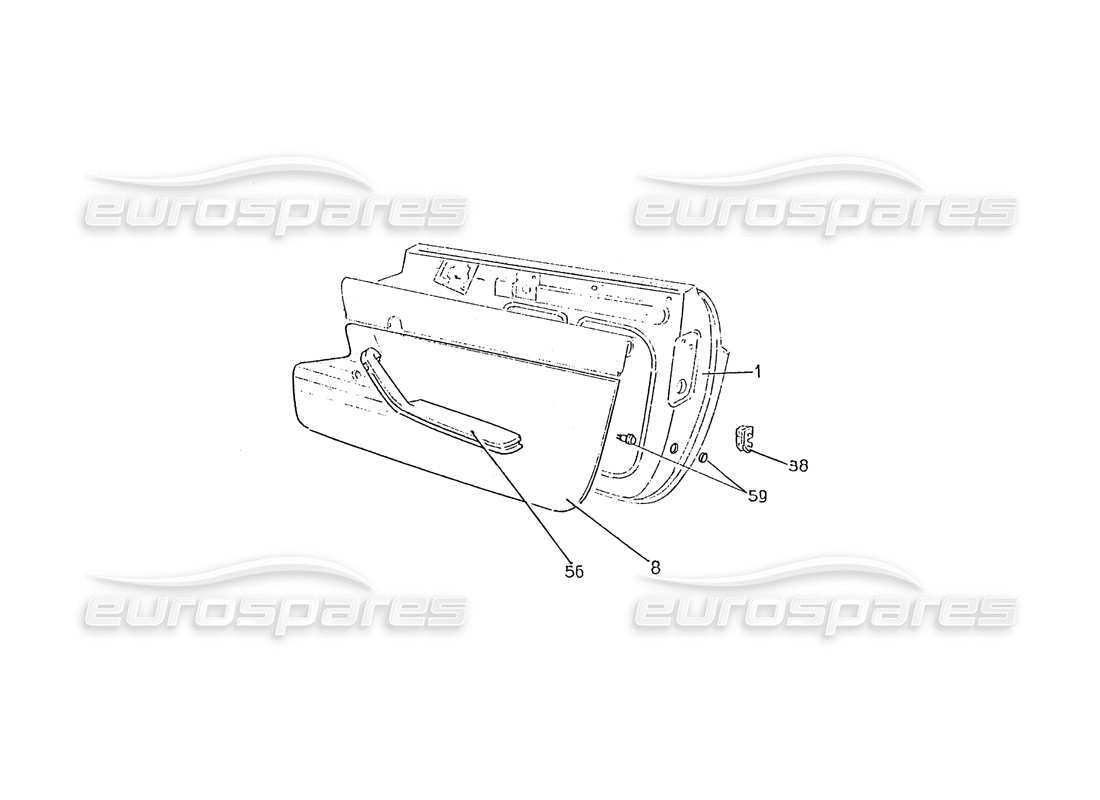 ferrari 330 gtc / 365 gtc (coachwork) doors (edizione 1) parts diagram