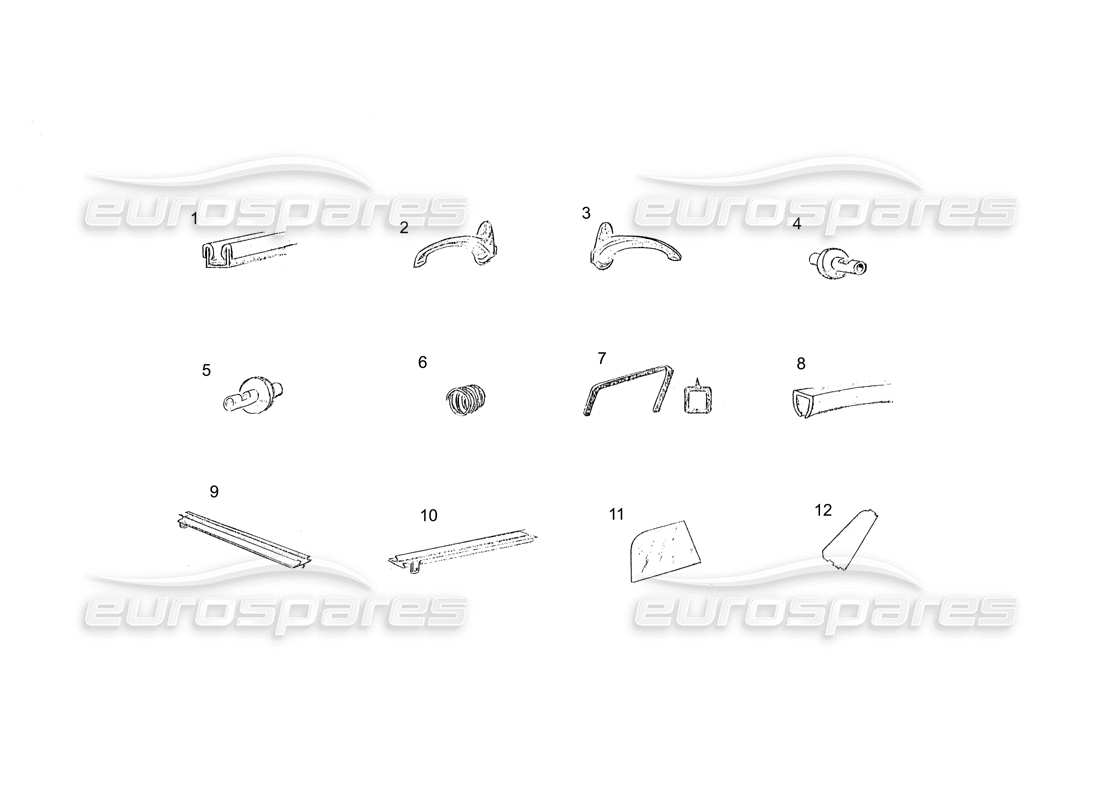 ferrari 250 gt (coachwork) door (continued) parts diagram