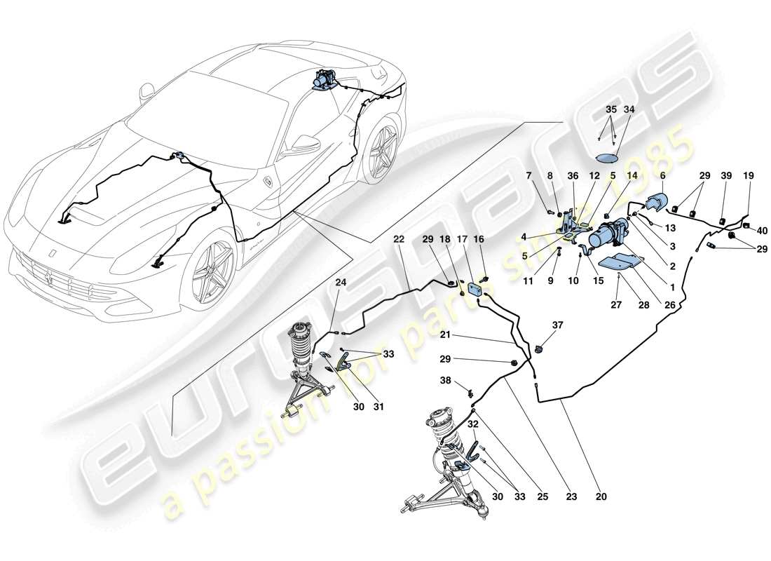 ferrari f12 berlinetta (usa) vehicle lift system parts diagram