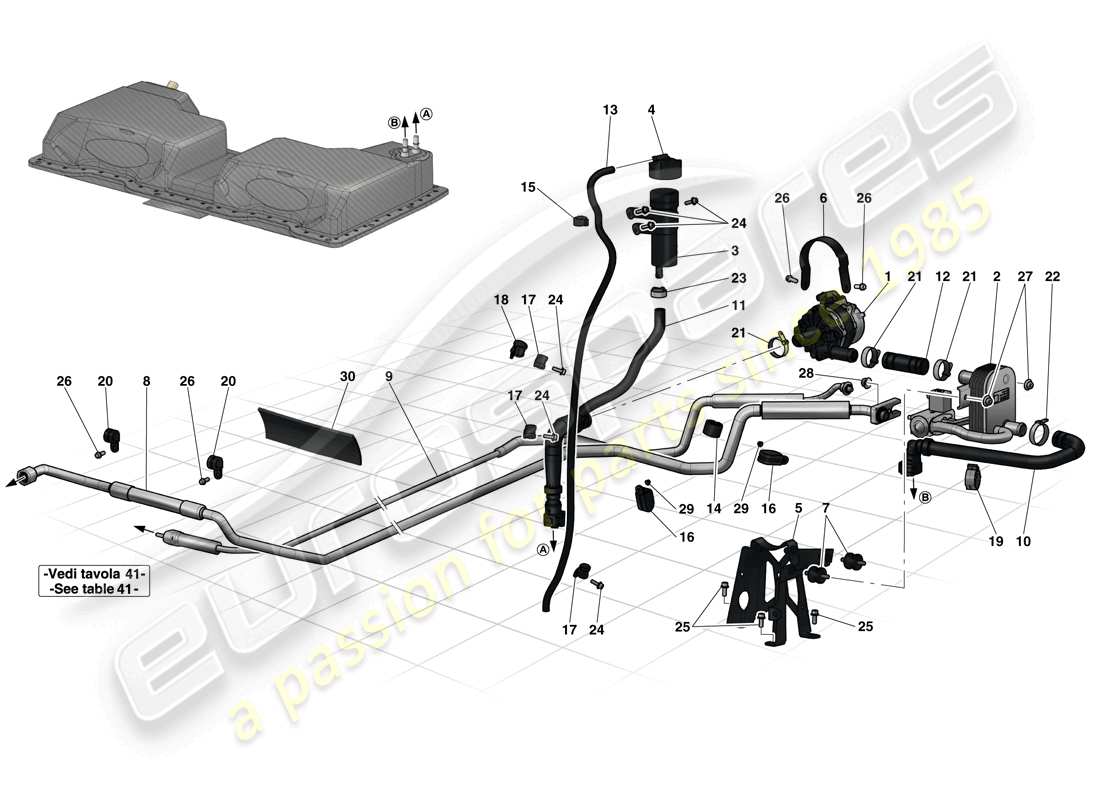 ferrari laferrari (europe) battery cooling system parts diagram