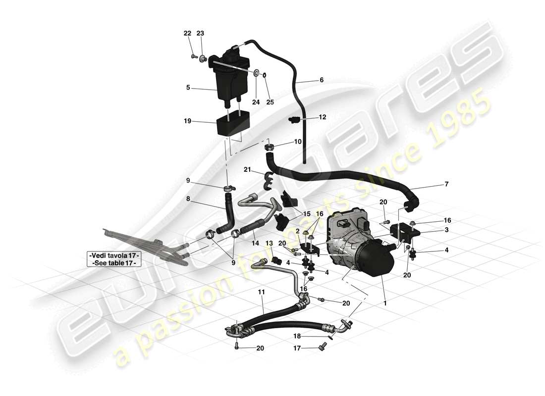 ferrari laferrari (usa) power steering pump and reservoir part diagram