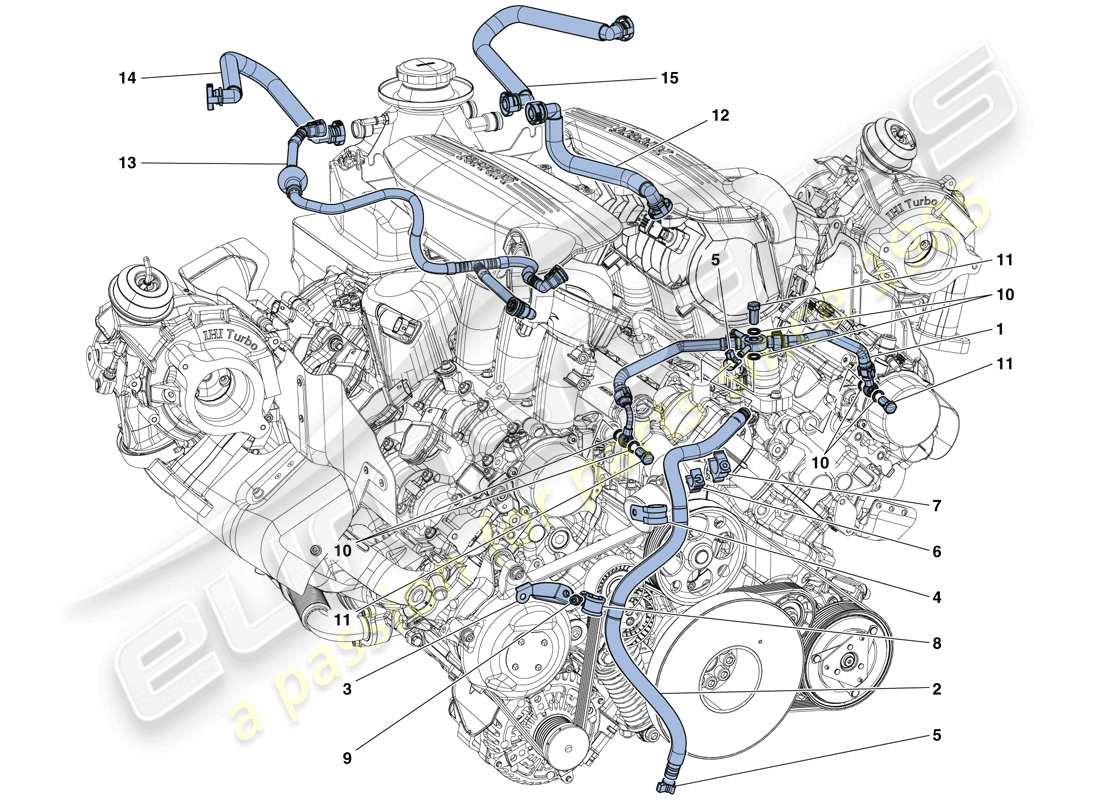 ferrari 488 gtb (europe) vents parts diagram