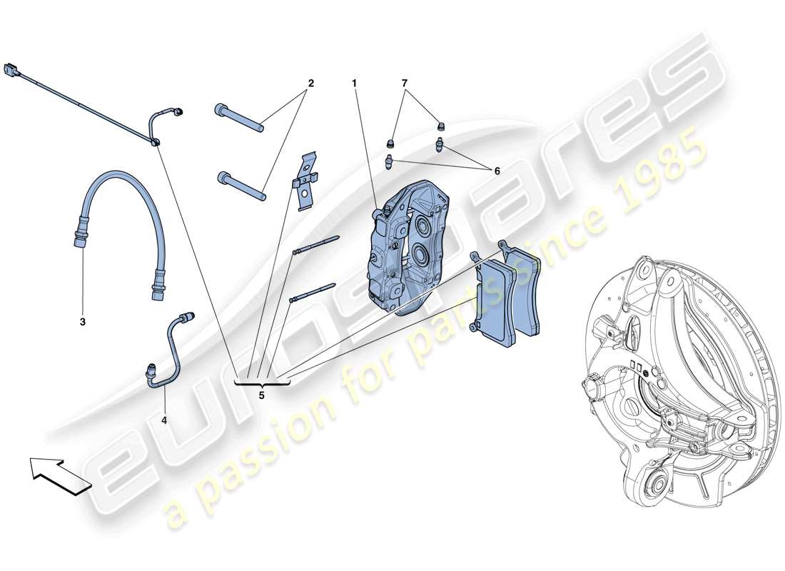 ferrari gtc4 lusso t (europe) rear brake callipers parts diagram